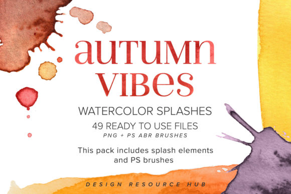 Autumn Vibes Watercolor Splash Pack: A Guide for Designers