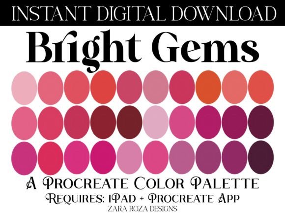 Bright Gems Procreate Color Palette