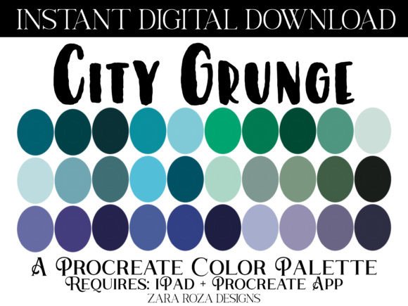 City Grunge Procreate Color Palette Review