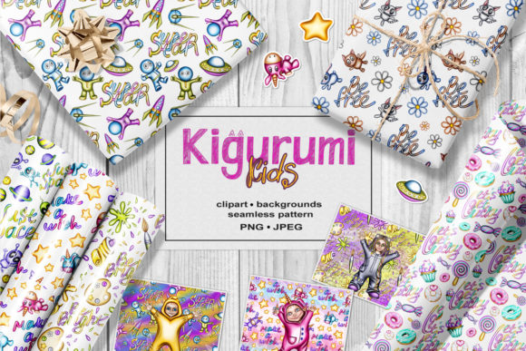 Cute Kigurumi Kid Clip Art Collection