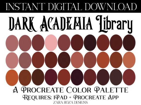 Dark Academia Library Procreate Palette: Elevating Your Digital Art