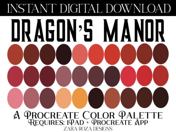 Dragon’s Manor Procreate Color Palette