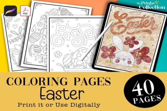 Easter Coloring Book 40 Pages: A Versatile Digital Resource for Creators and Families