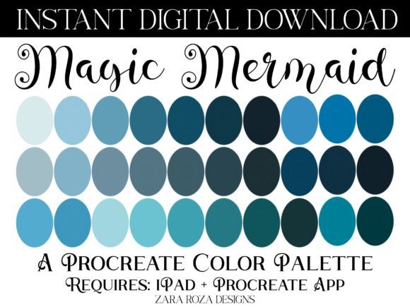 Exploring the Magic Mermaid Procreate Color Palette for Digital Art