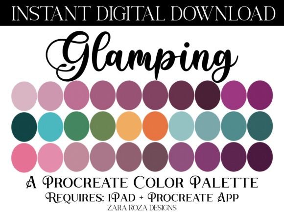 Glamping Procreate Color Palette Guide