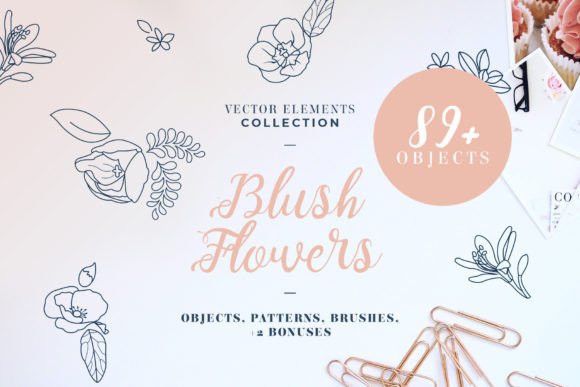 Line Art Flowers Clipart and Floral Pattern: A Versatile Design Resource