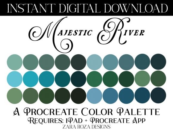Majestic River - Procreate Color Palette: A Review for Digital Artists