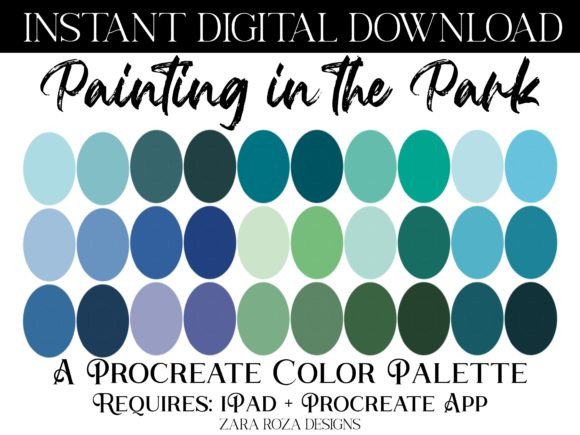 Painting in the Park Procreate Palette