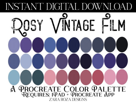 Rosy Vintage Film Procreate Palette: Capturing Nostalgia in Digital Art