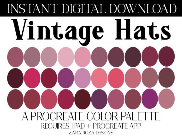 Vintage Hats Procreate Color Palette