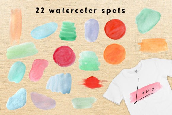Watercolor Stains. Clipart Splash: A Practical Guide to Digital Art Assets