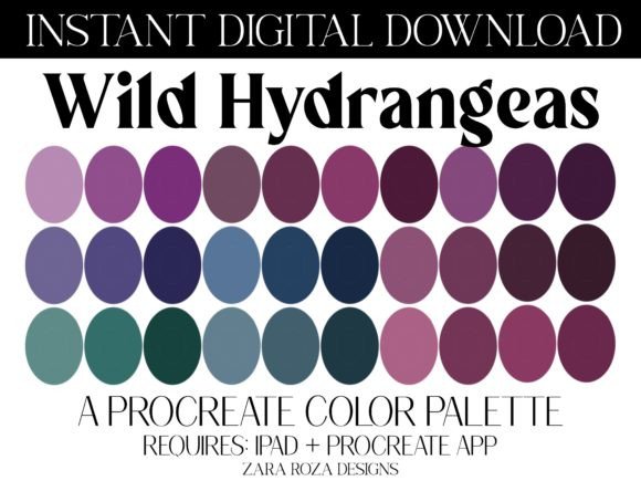 Wild Hydrangeas Procreate Color Palette: A Practical Evaluation for Digital Artists